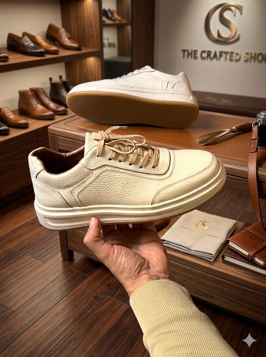 Baskets en cuir